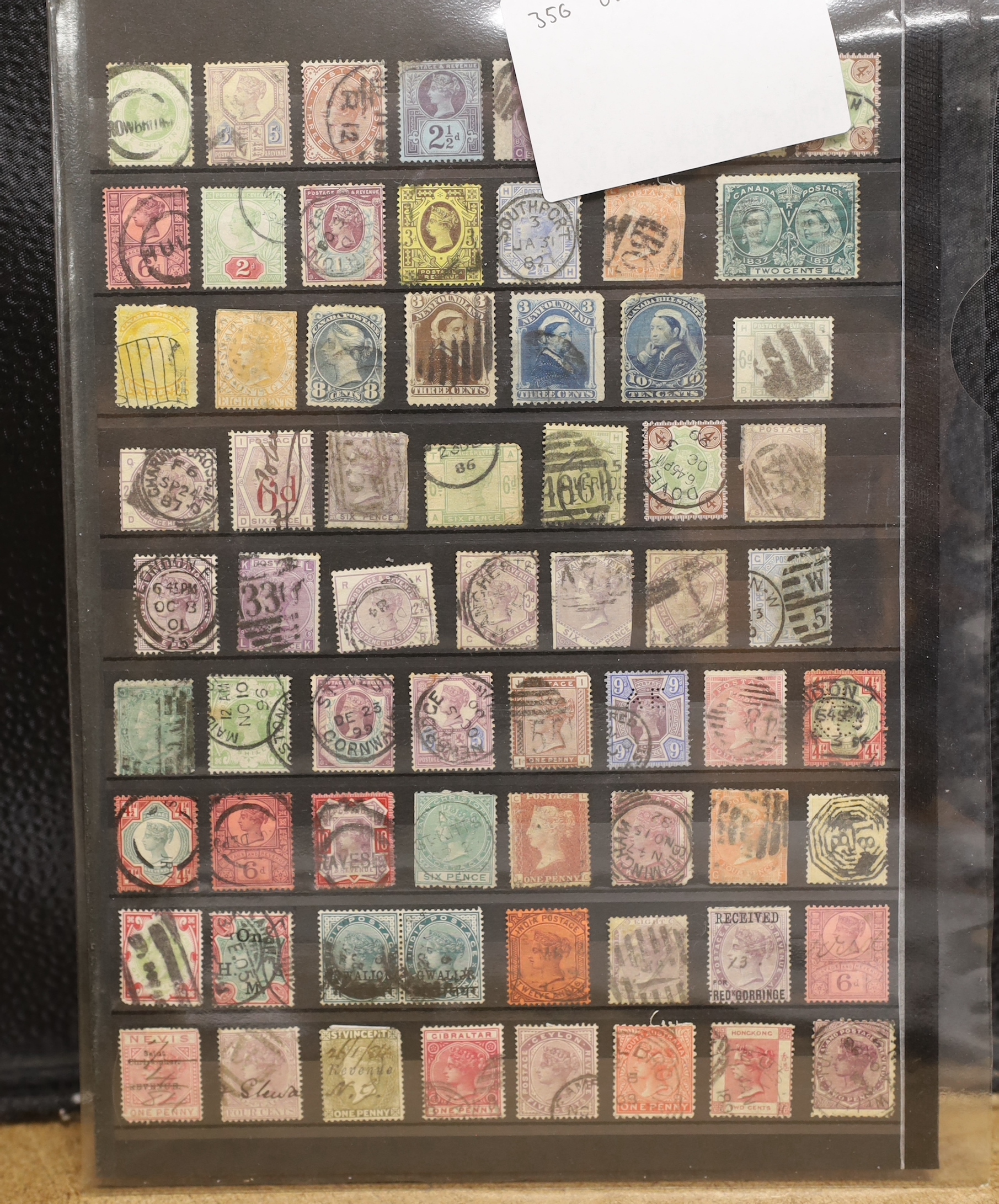 Three hundred and sixty GB and Commonwealth stamps, 19th century